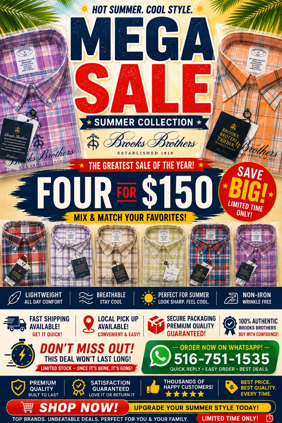 **4 for $150**- Brooks Brothers Men's Button Down Shirts