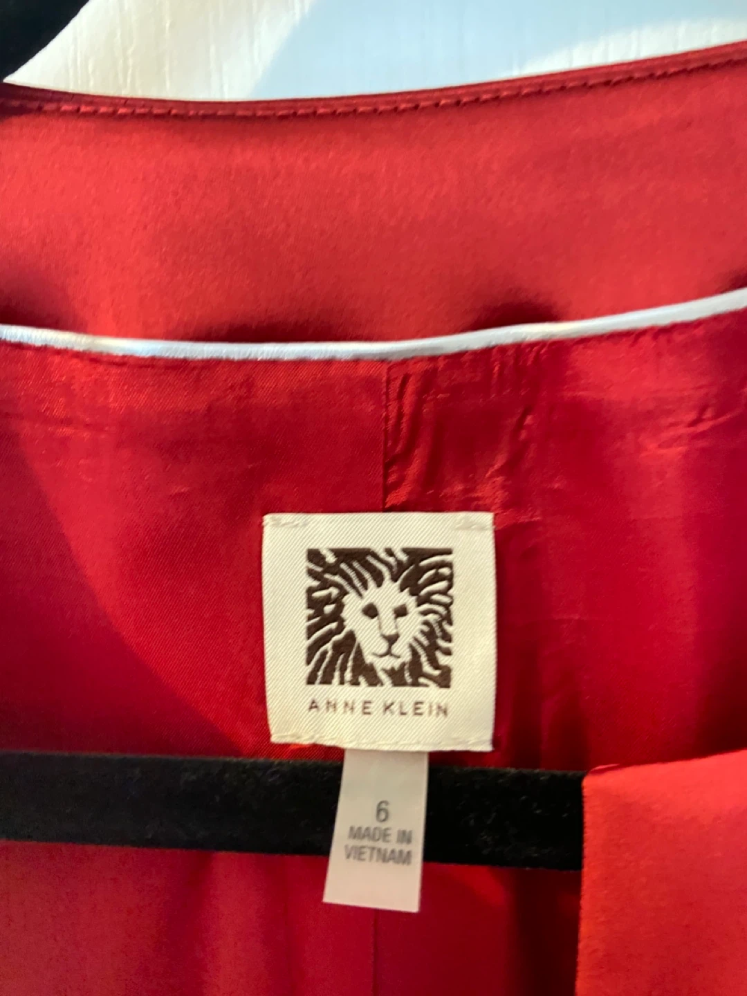 Anne Klein Red & Burgundy Color Block Jacket - Size 6 - photo 2