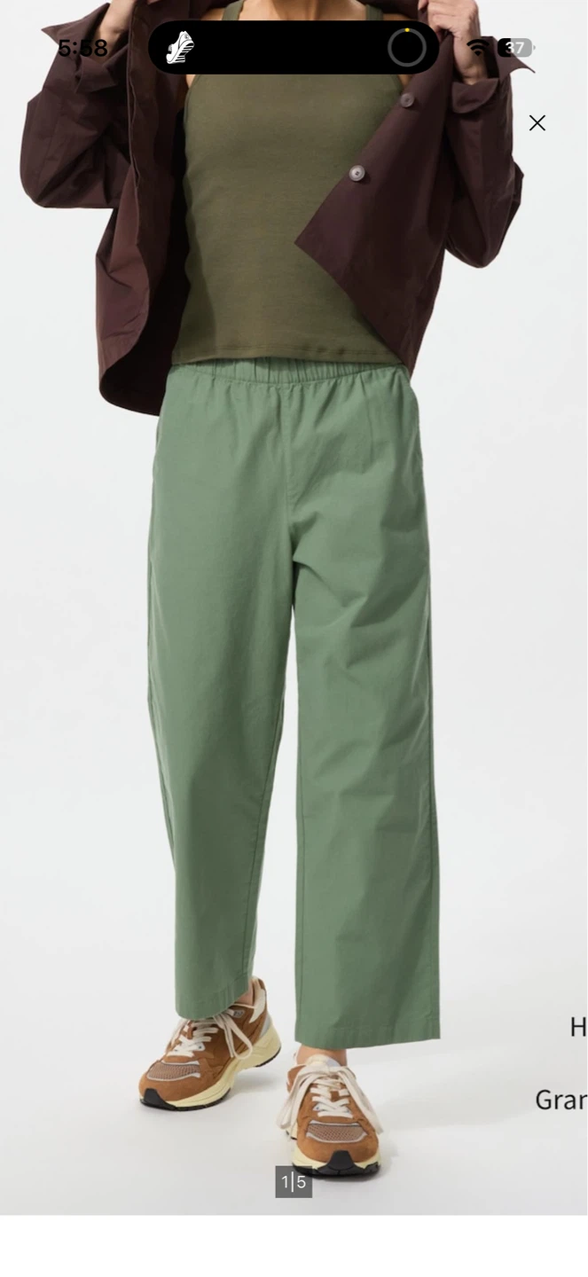 UNIQLO Cotton Relaxed Ankle Pants - photo 3