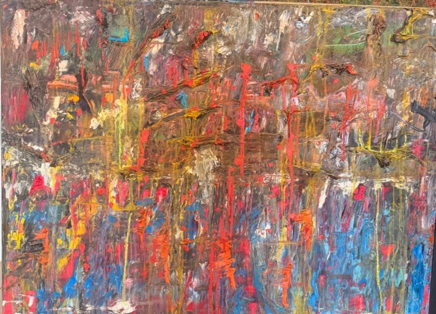 Electric Ruins, Abstract oil painting