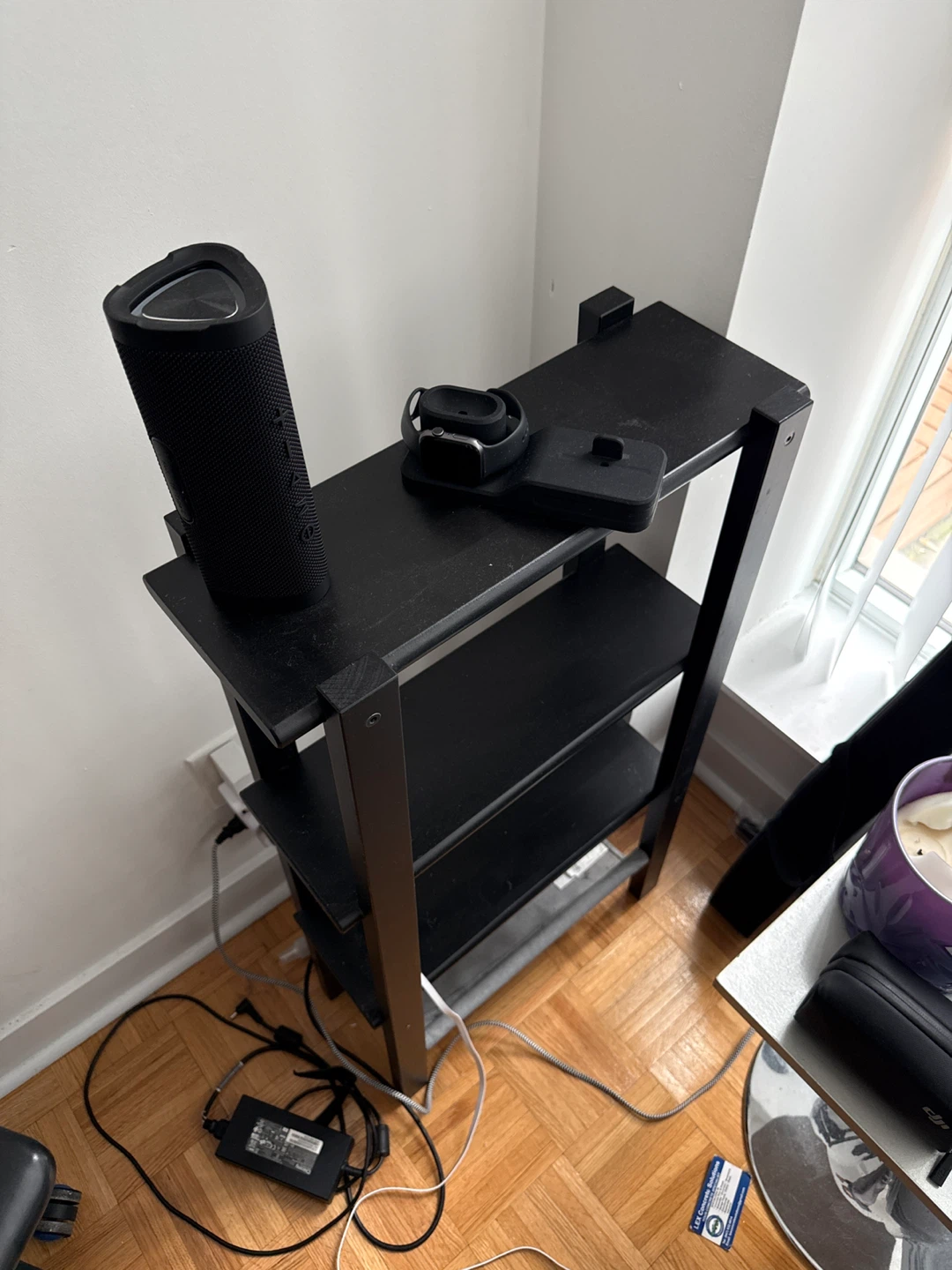 Black 3-Tier Shelf Unit