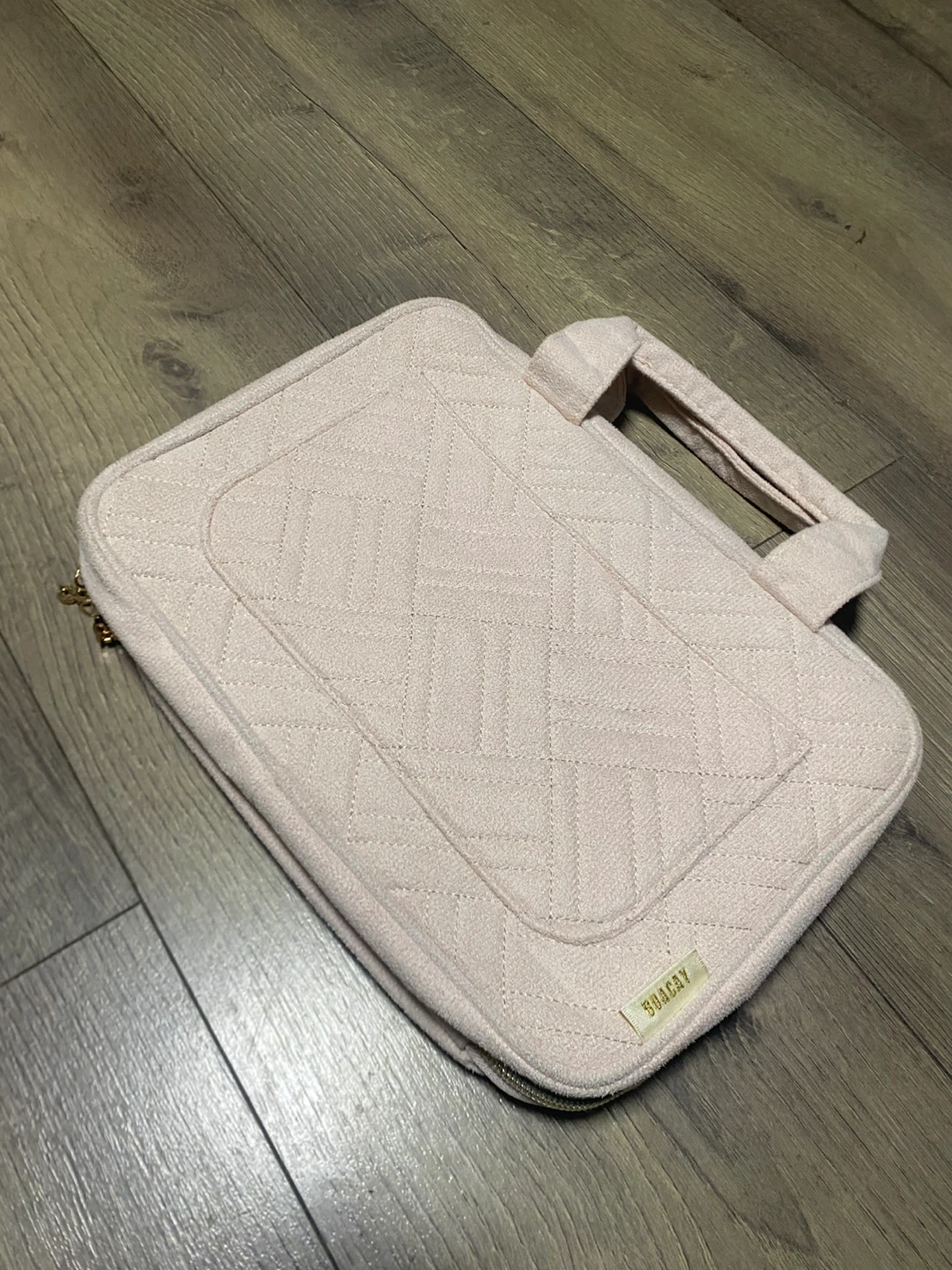 BOACAY Pink Quilted Cosmetic Travel Bay - photo 2