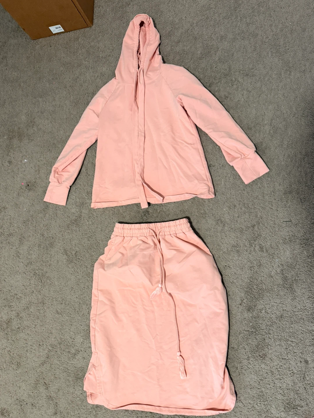 Dirty Janelle Pink Hoodie & Skirt Set XS