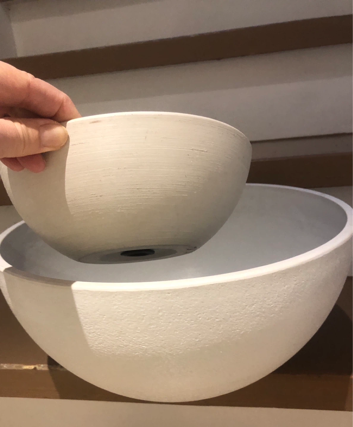 White Round Planters (Set of 2)
