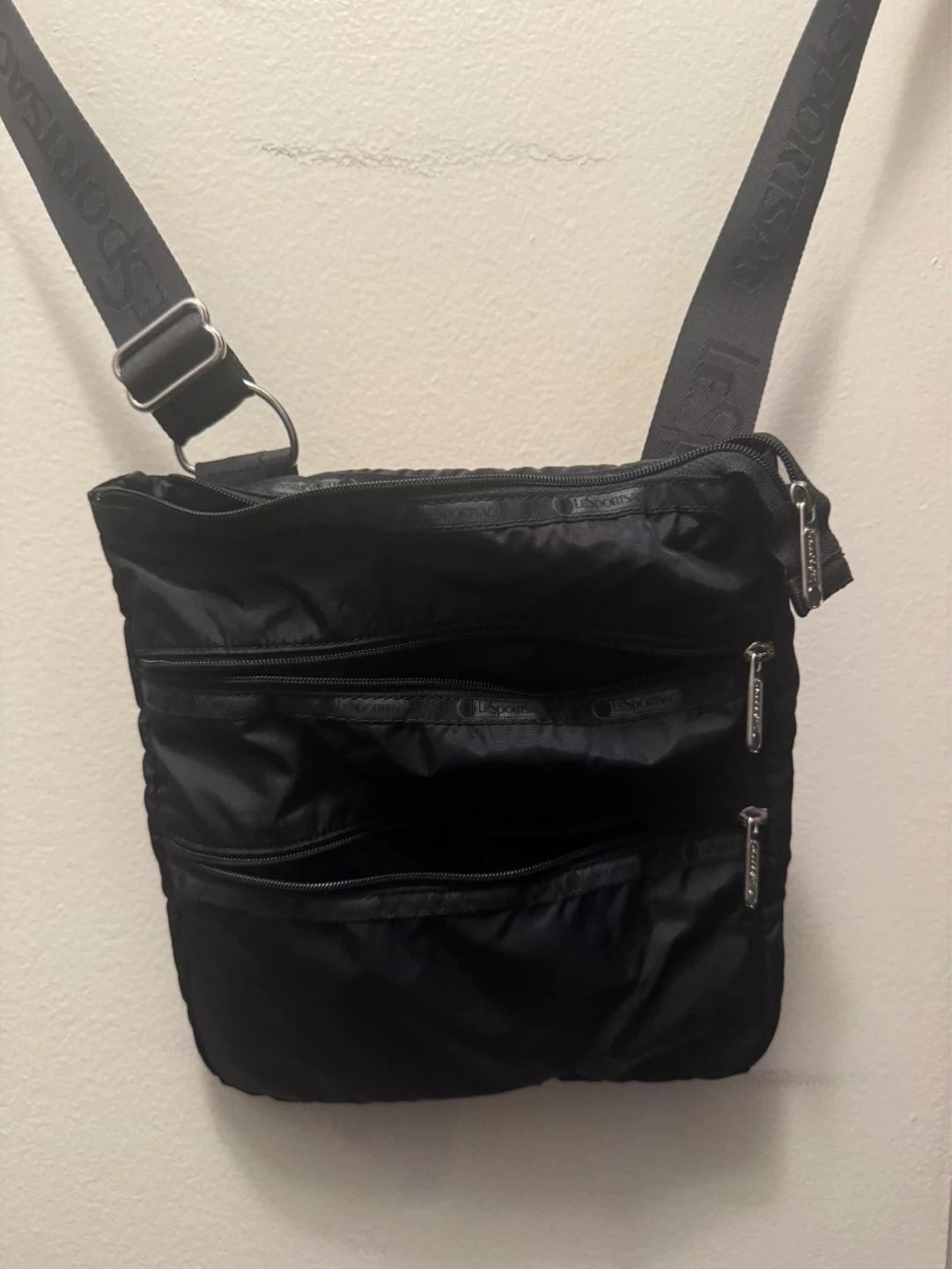 LeSportsac Black Nylon Crossbody Bag