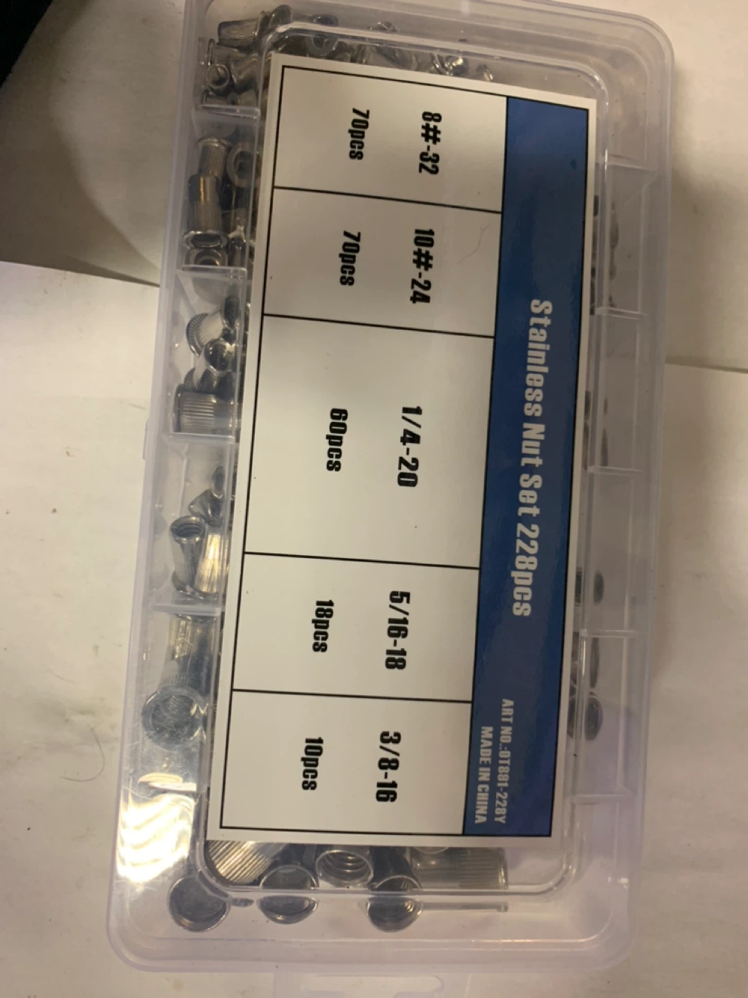 Stainless Nut Set Imperial 228pcs - photo 5