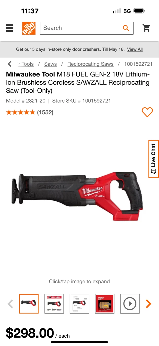 Milwaukee M18 FUEL Gen-2 18V Cordless Reciprocating Saw - photo 4