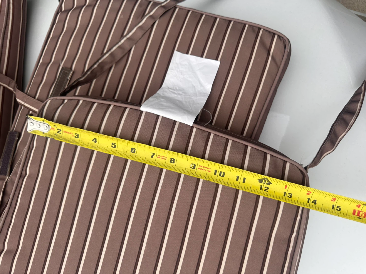 Almost brand new Brown Striped Outdoor Seat Cushions (Set of 5) - photo 5