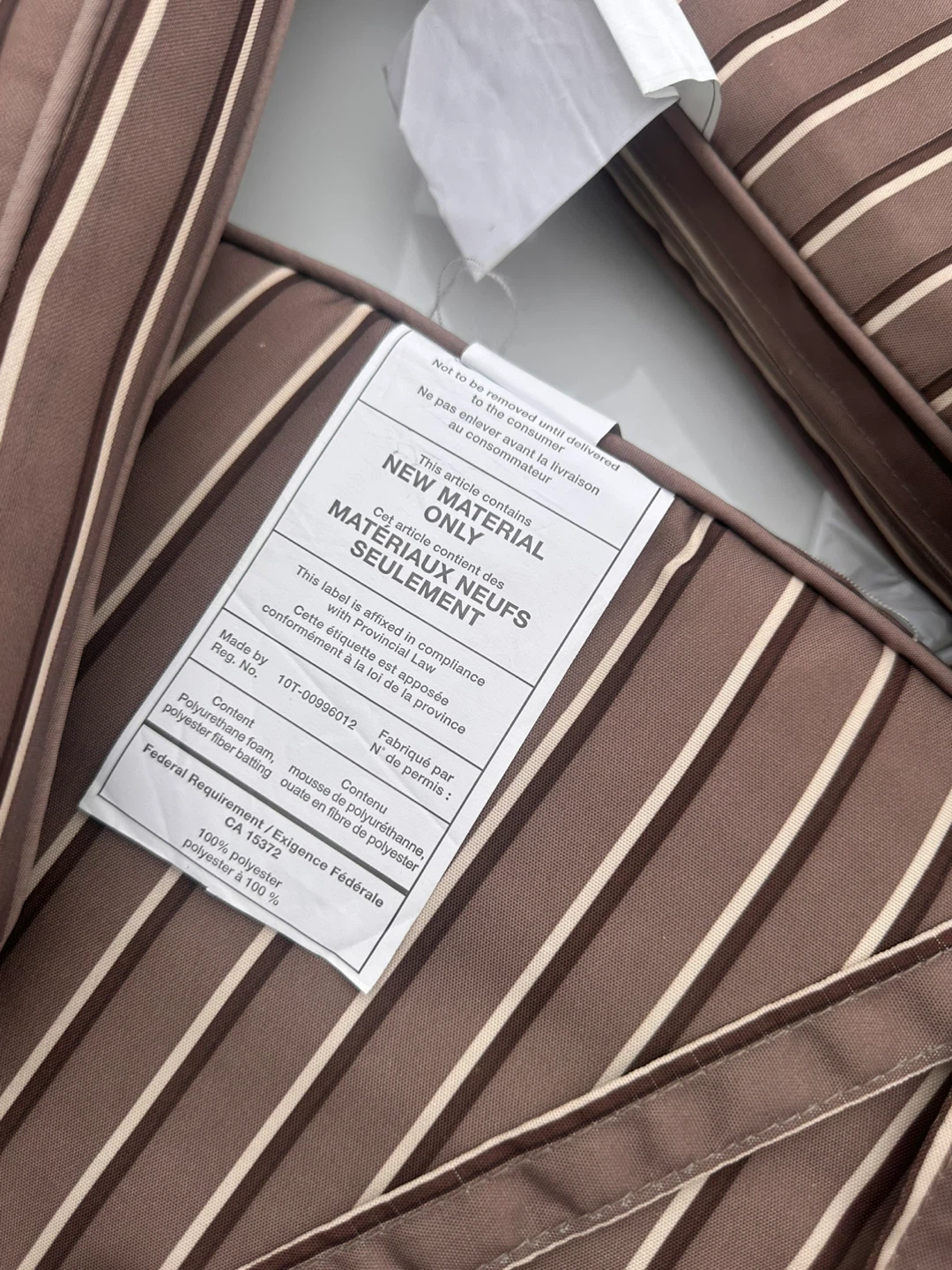 Almost brand new Brown Striped Outdoor Seat Cushions (Set of 5) - photo 3