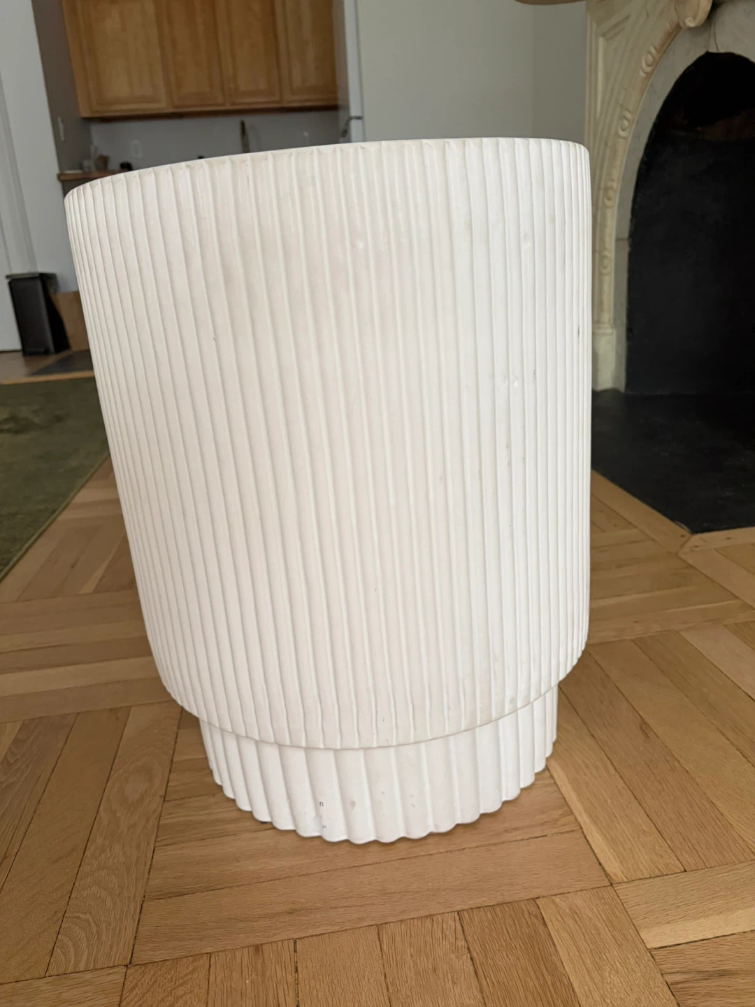 West Elm Fluted Ceramic Side Table
