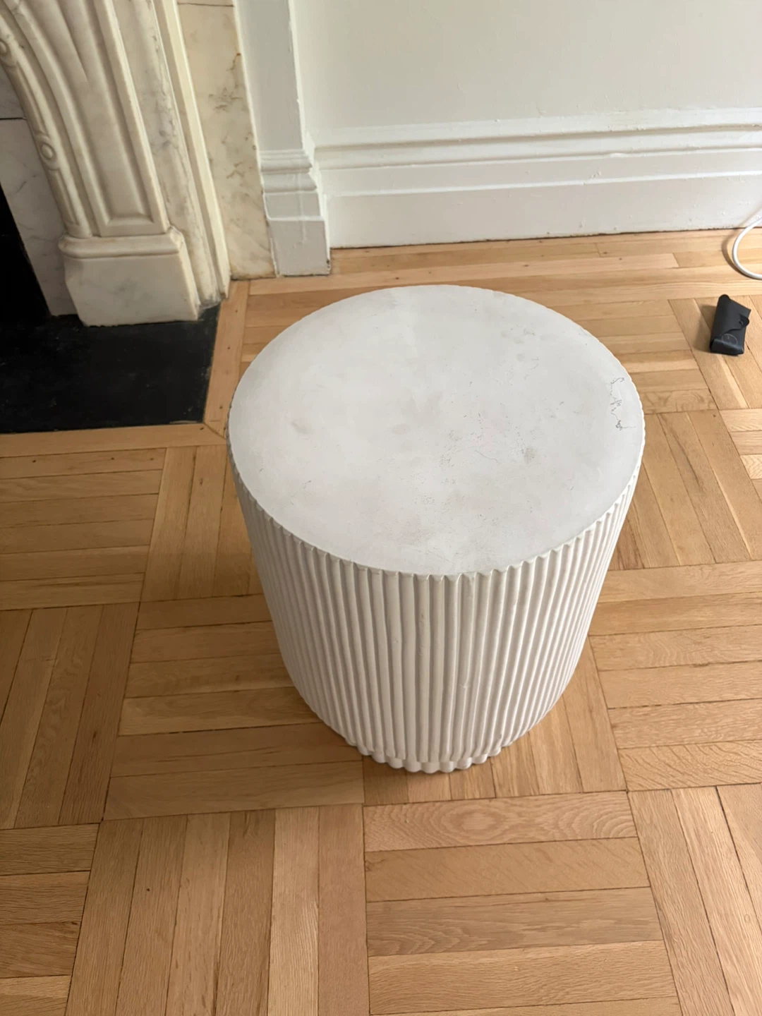 West Elm Fluted Ceramic Side Table - photo 2