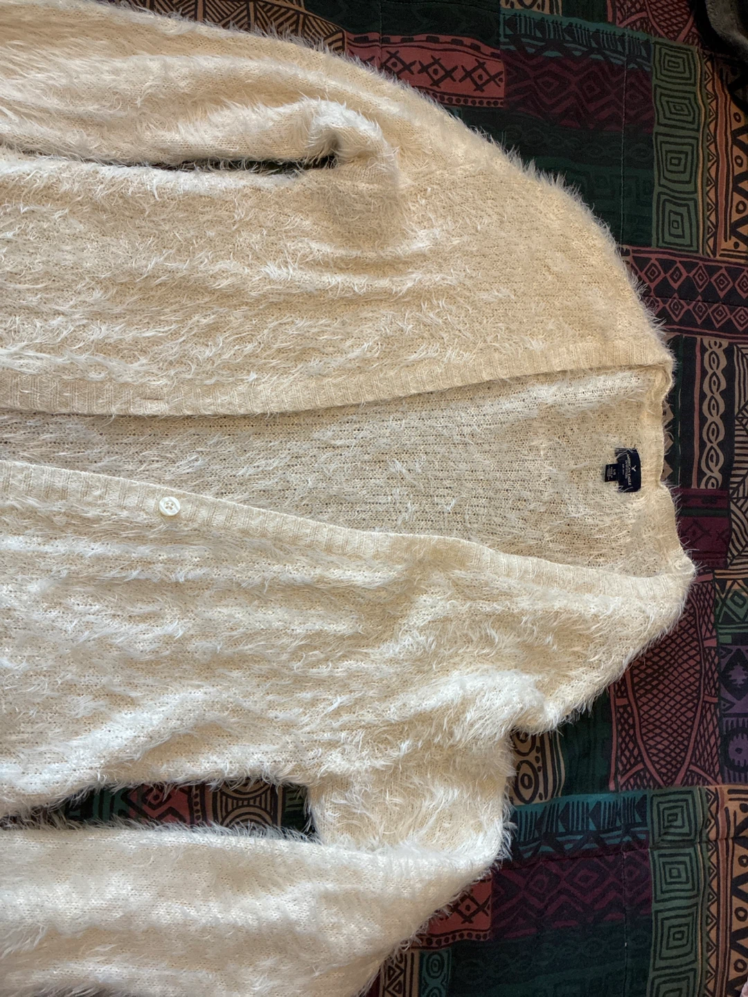Cream Fuzzy Cardigan - photo 2