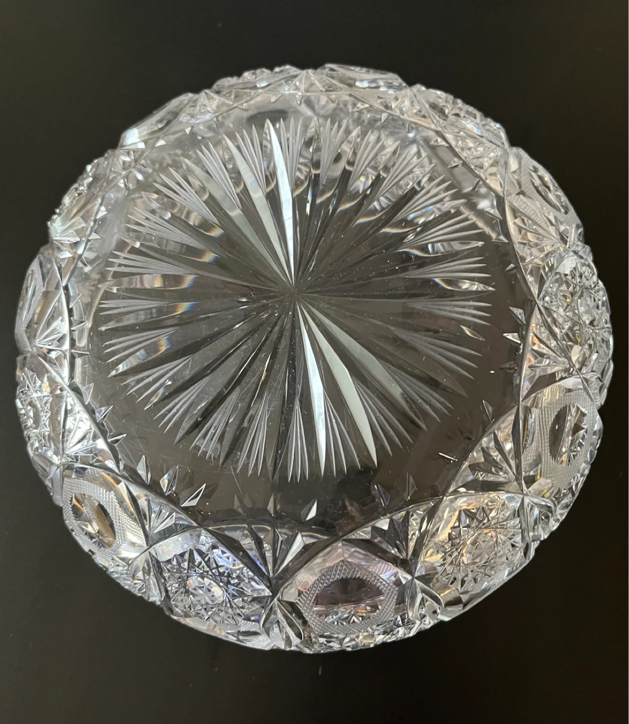 Crystal Cut Glass Serving Bowl - photo 3