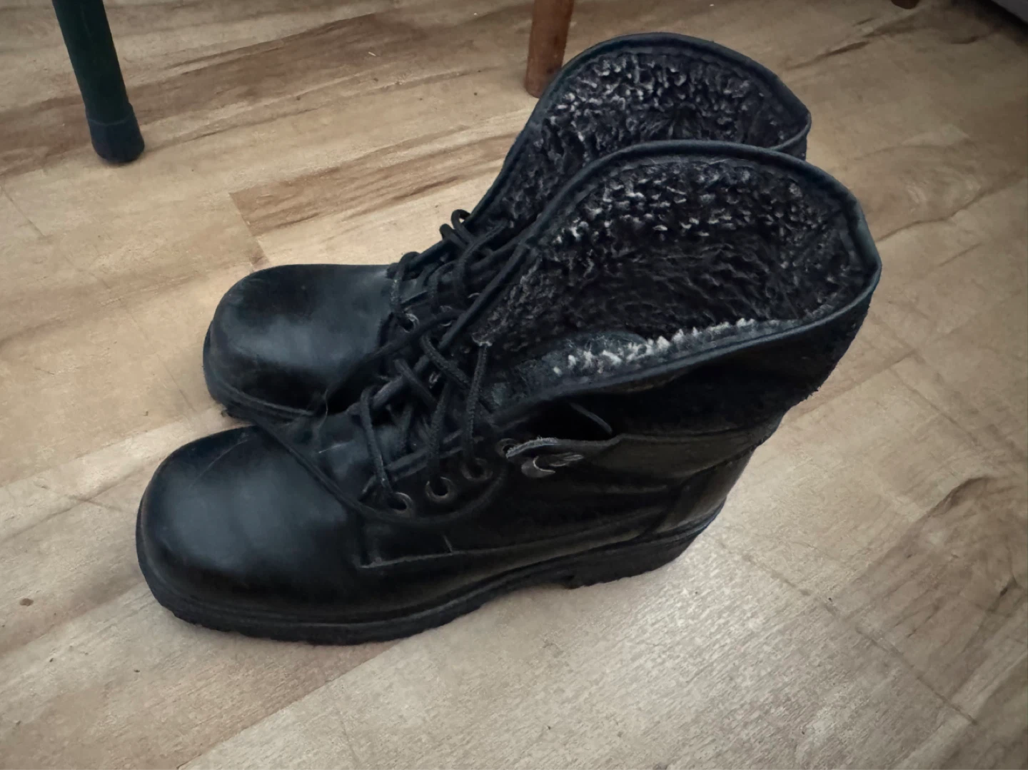 Black Fur-Lined  Boots