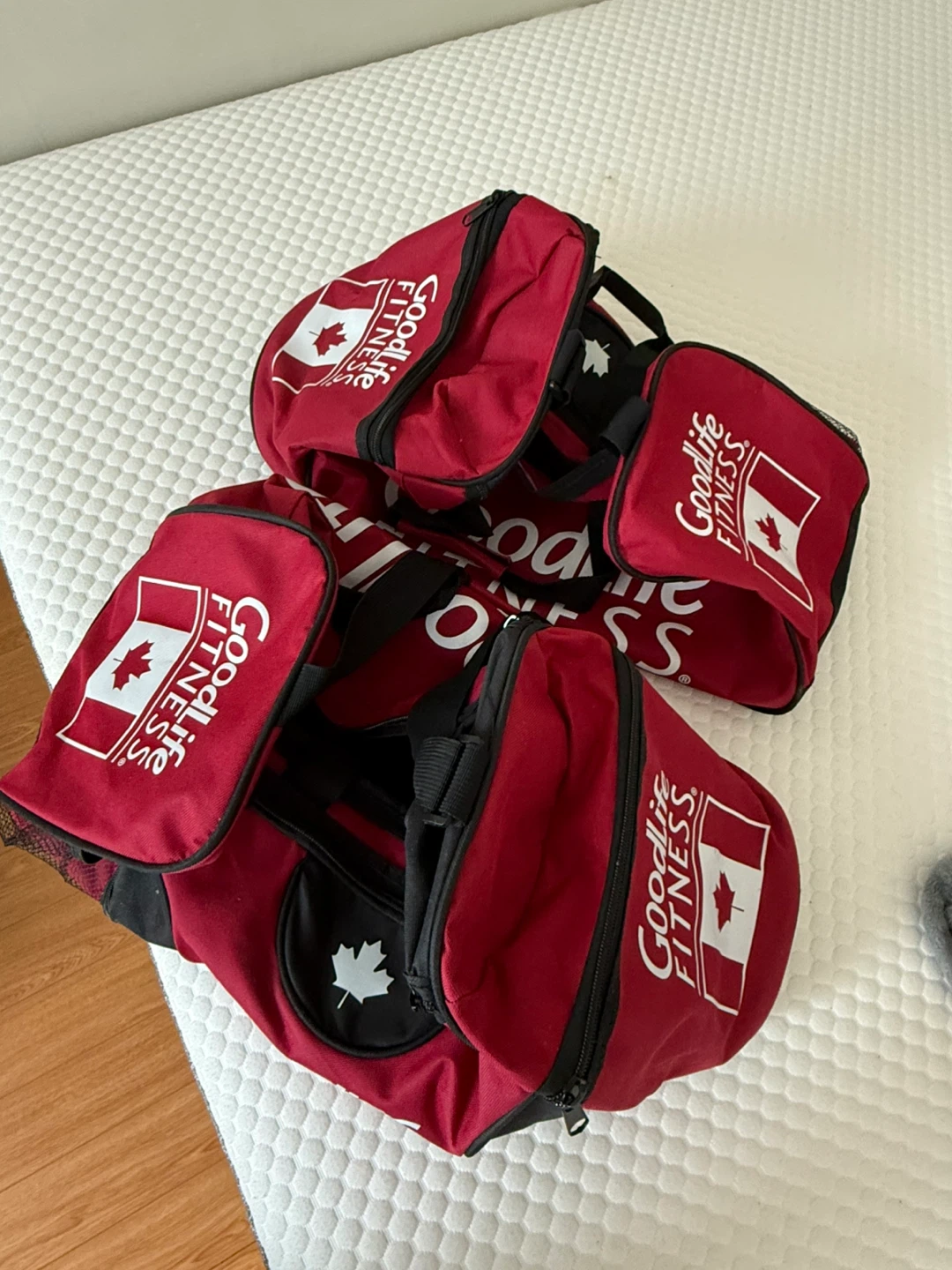 GoodLife Fitness Red Duffle Bags - Set of 2