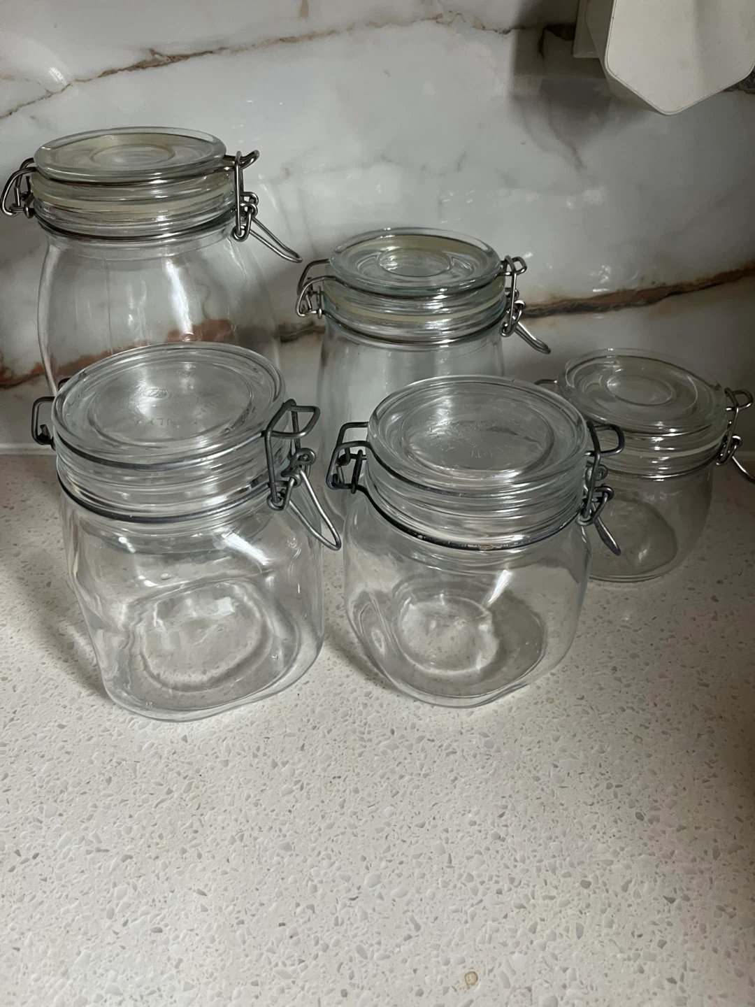 Set of 5 Glass Jars with Clamp Lids - photo 2