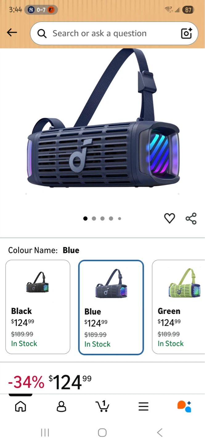 Soundcore Boom 3i Portable Bluetooth Speaker - Blue - photo 4