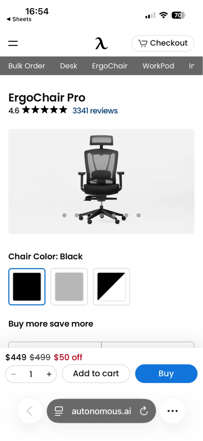 Ergonomic office chair