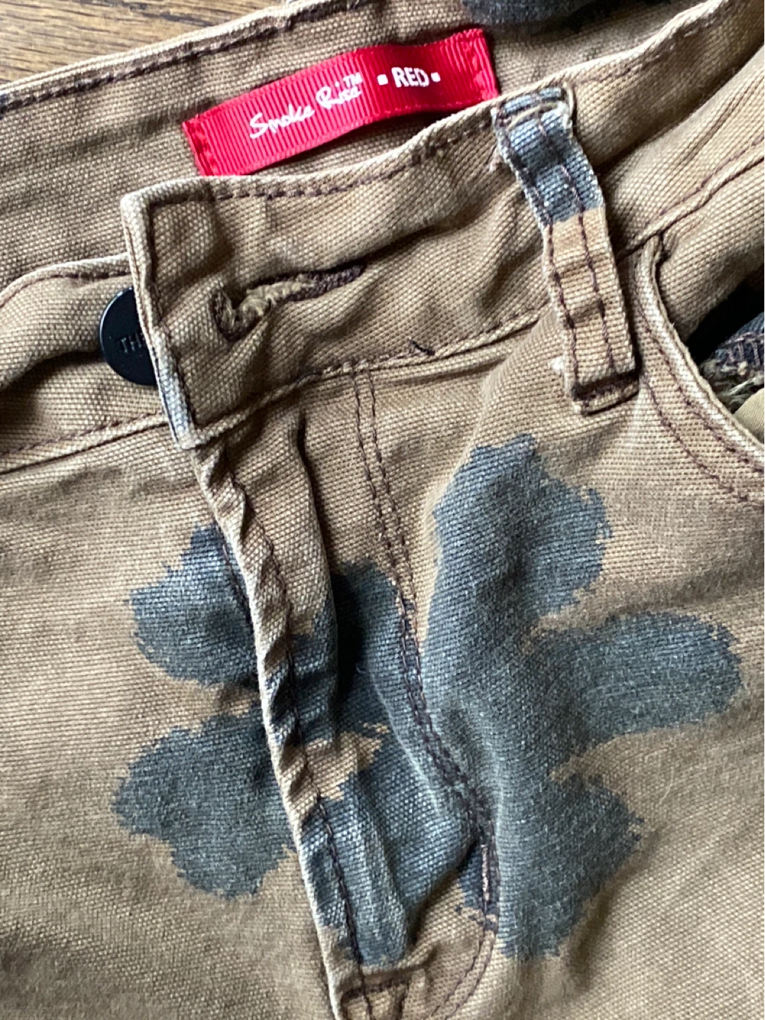 Smoke Rise NYC x RED Cargo Pants - Brown Floral Print - photo 2