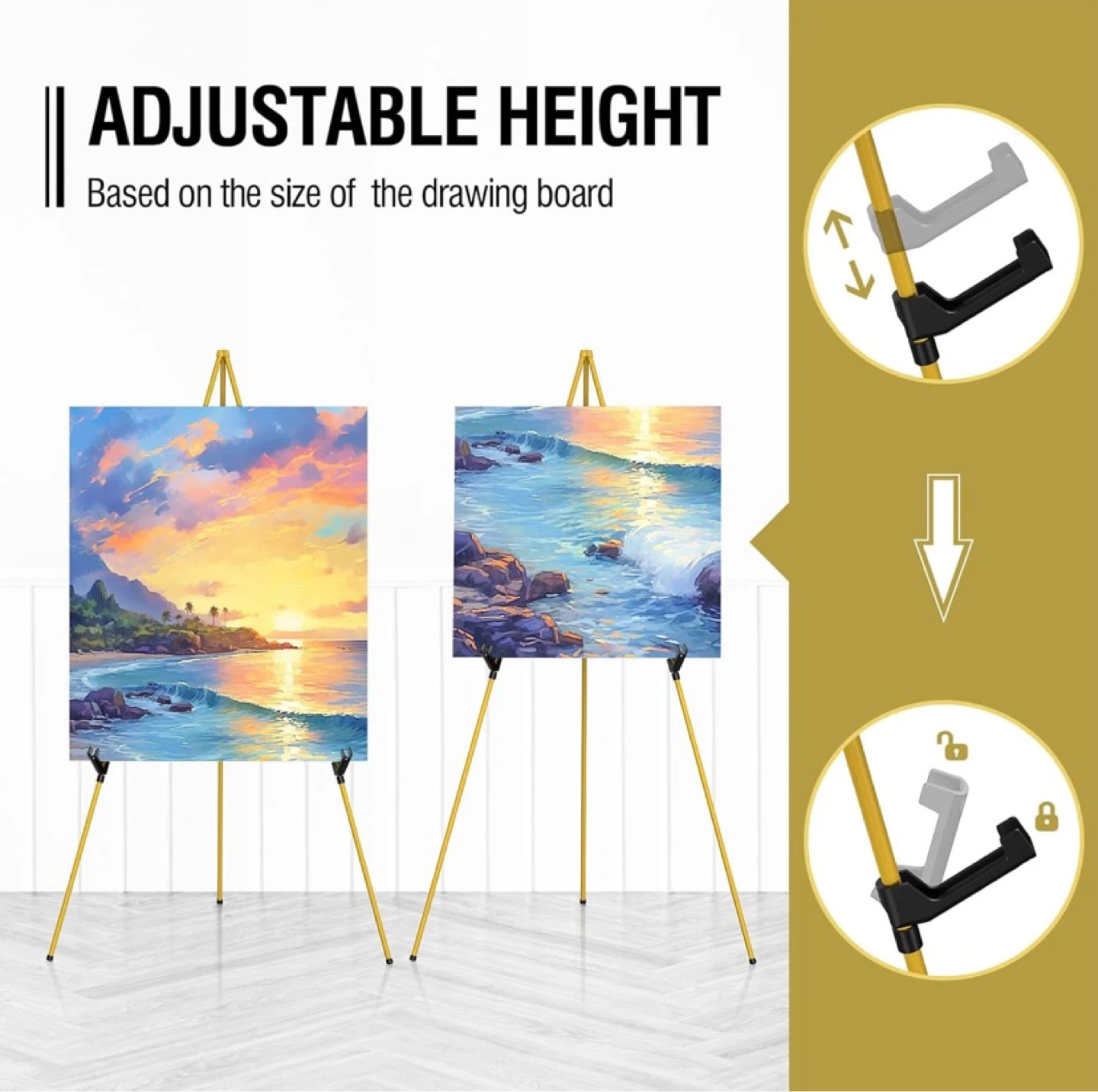 New Portable Folding Easel Gold - photo 4