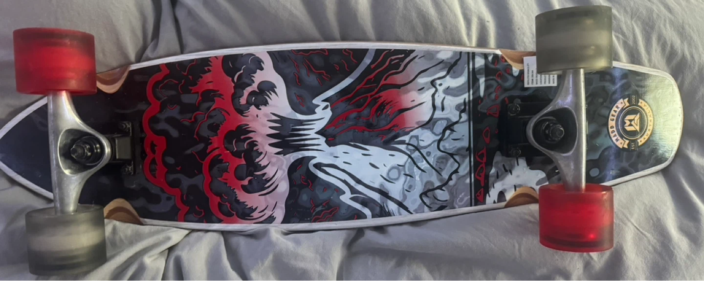 Madd Gear 28” Cruiser Skateboard – Magma Design – Used - photo 2
