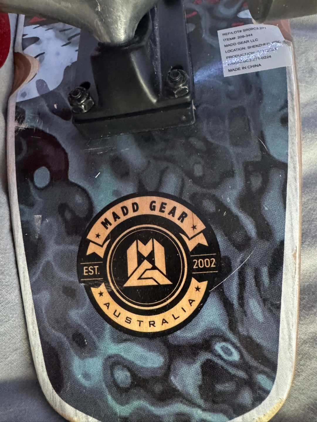 Madd Gear 28” Cruiser Skateboard – Magma Design – Used - photo 3