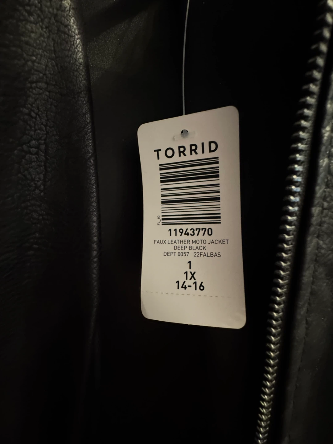 Torrid Faux Leather Moto Jacket  Size 1 (14-16) - photo 4