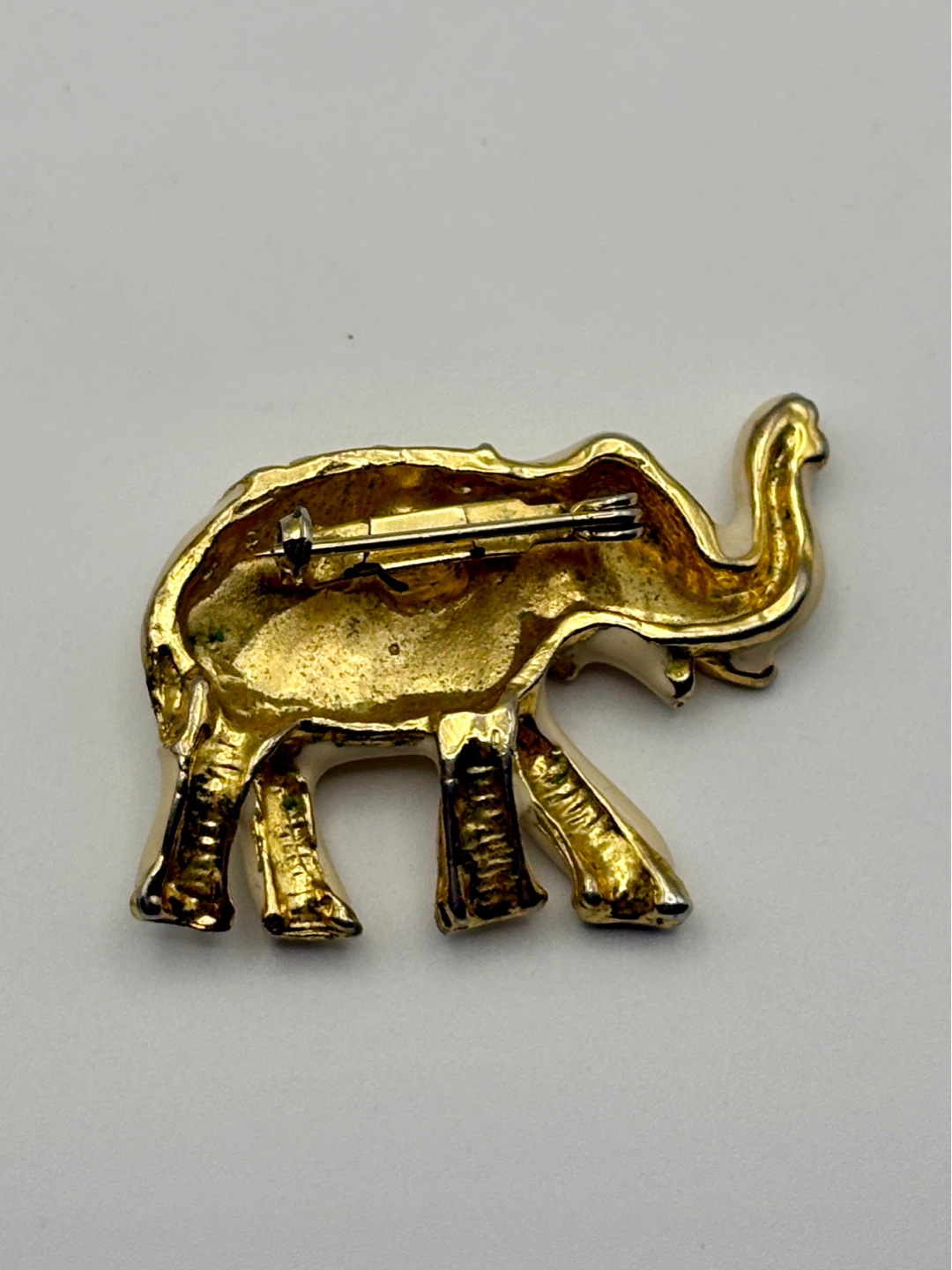 Elephant Pin Brooch with Rhinestones - photo 3