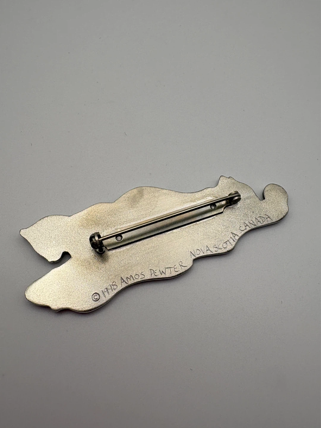 Amos Pewter Cat Brooch Nova Scotia - photo 5