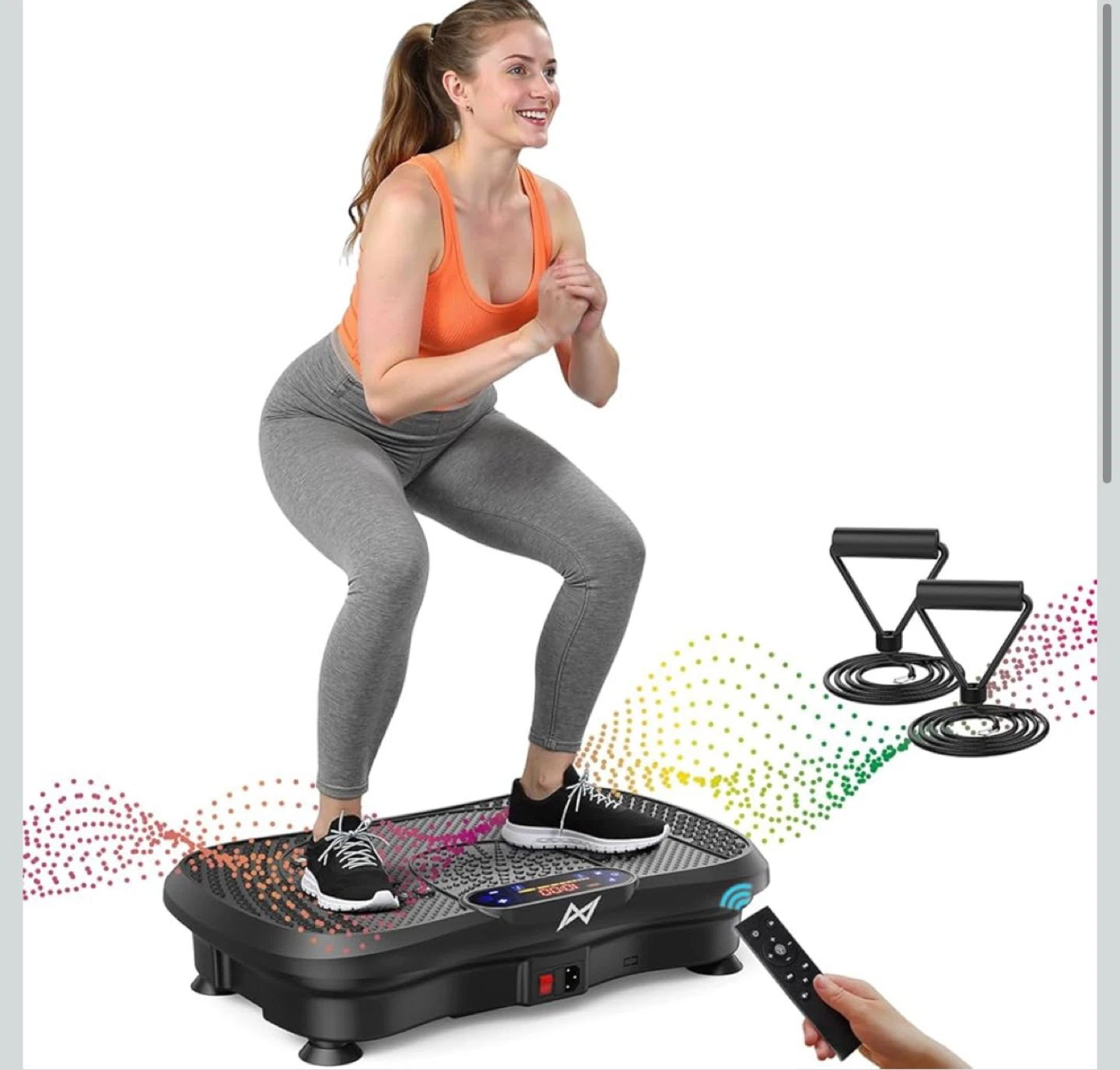 AXV Vibration Plate Exercise Machine with Resistance Bands