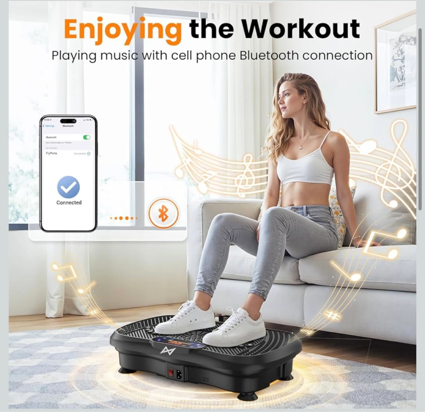 AXV Vibration Plate Exercise Machine with Resistance Bands - photo 3