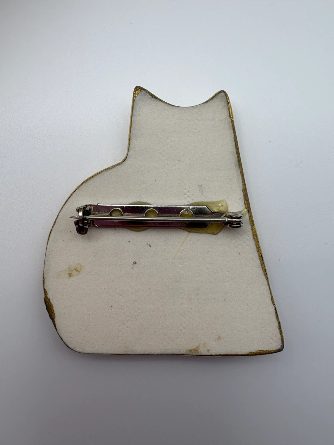 Ceremic Cat Brooch Pin - photo 3