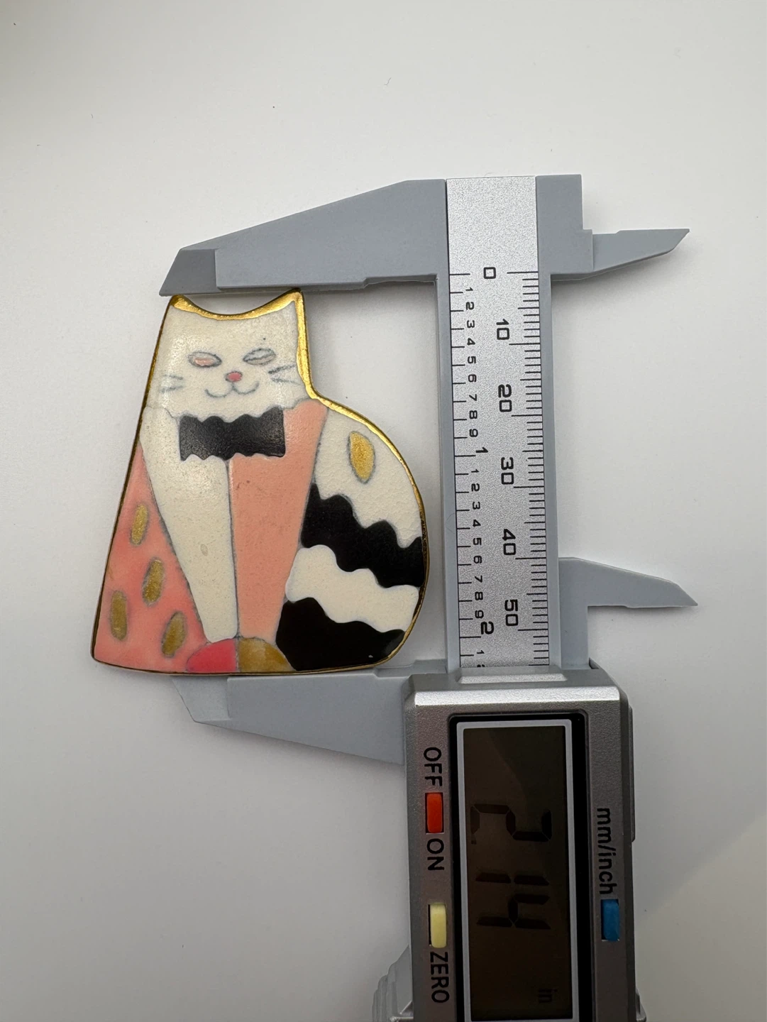 Ceremic Cat Brooch Pin - photo 5