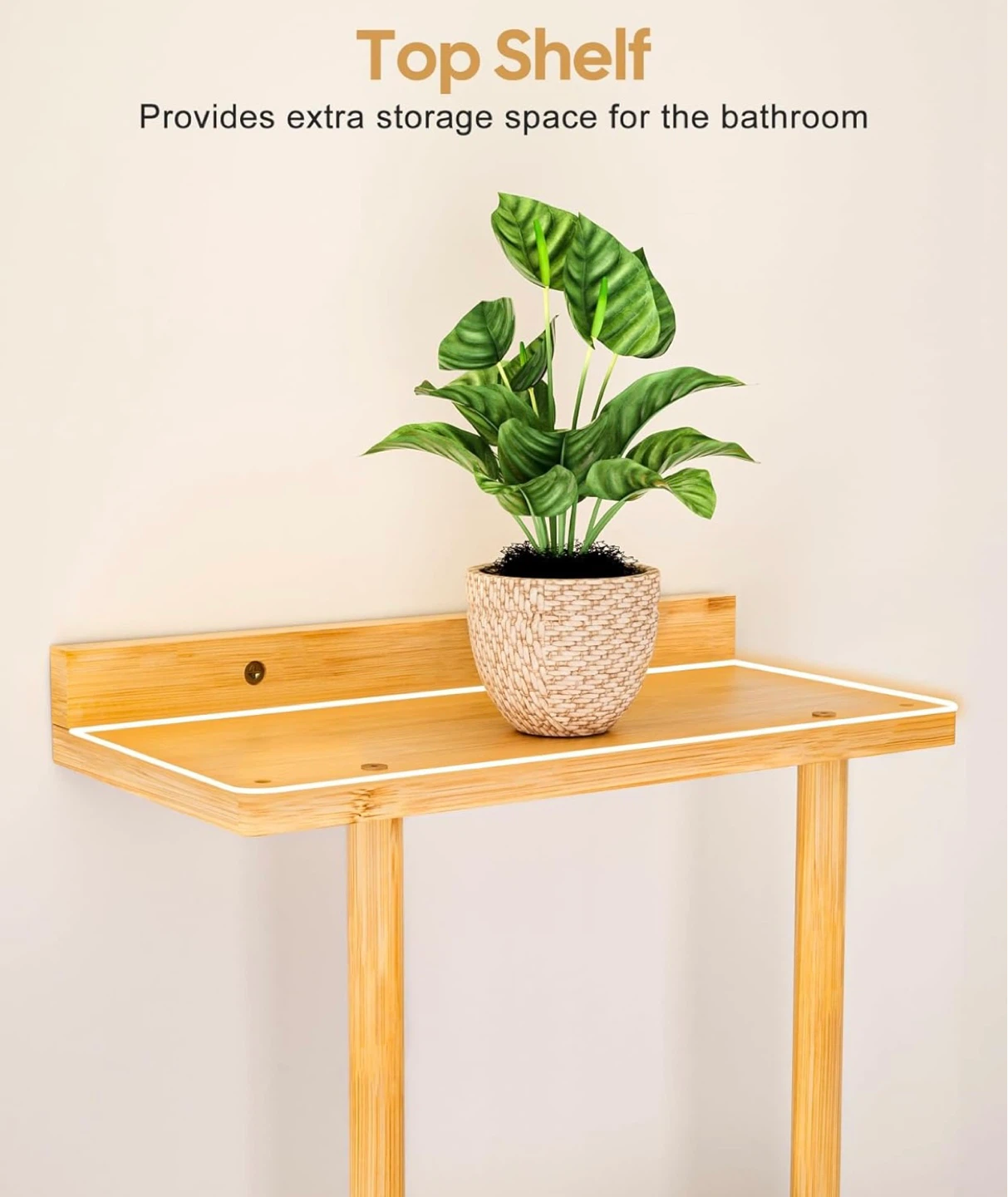 Bamboo Towel Rack and Shelf - photo 5