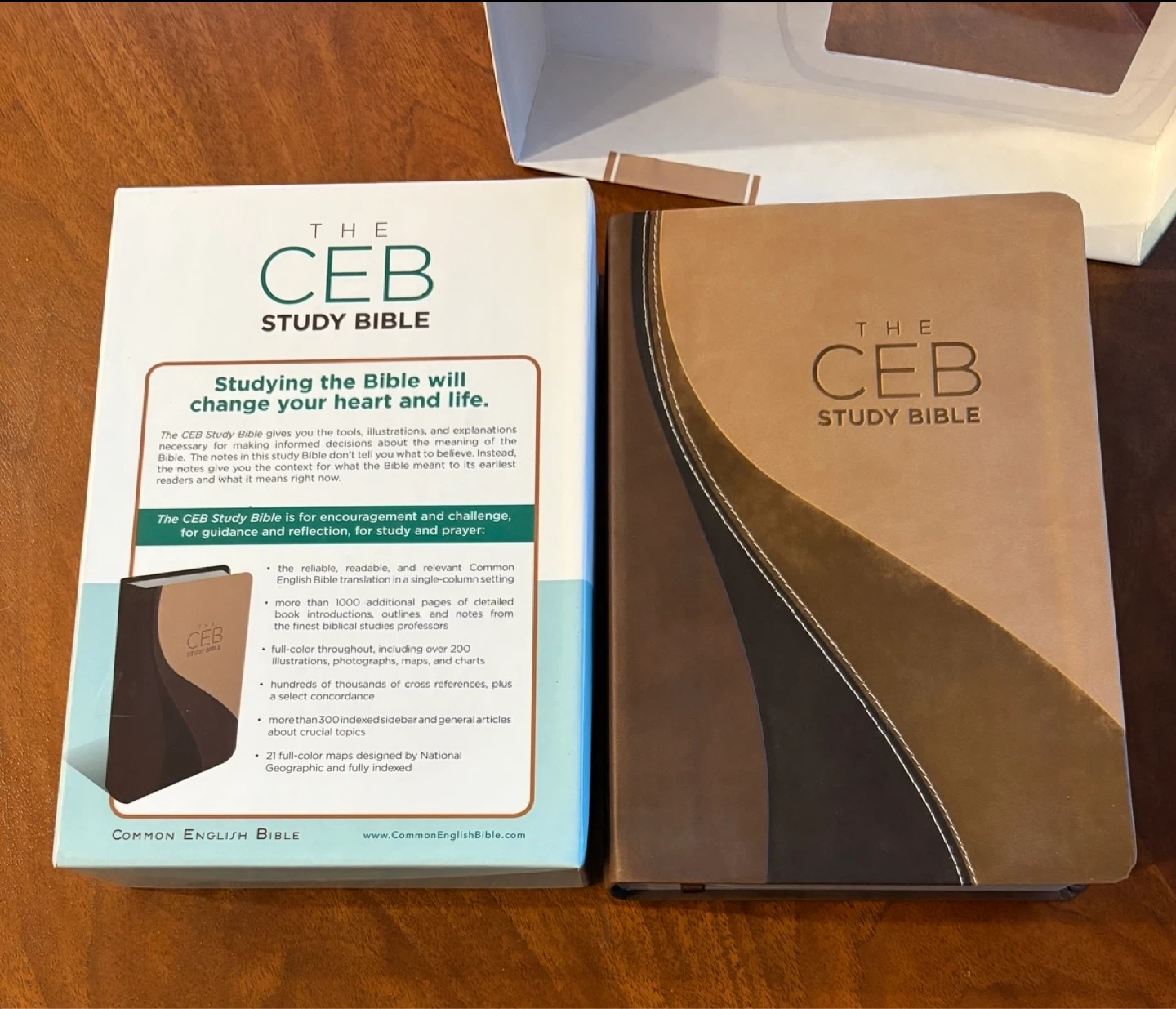 NEW Boxed Leather CEB Study Bible - photo 2