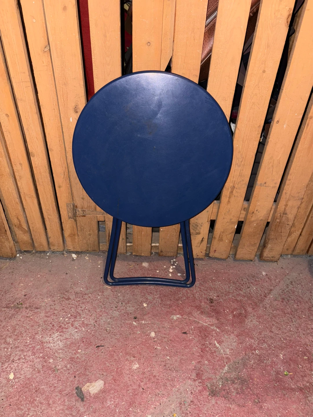 Blue Round Folding Bistro Table