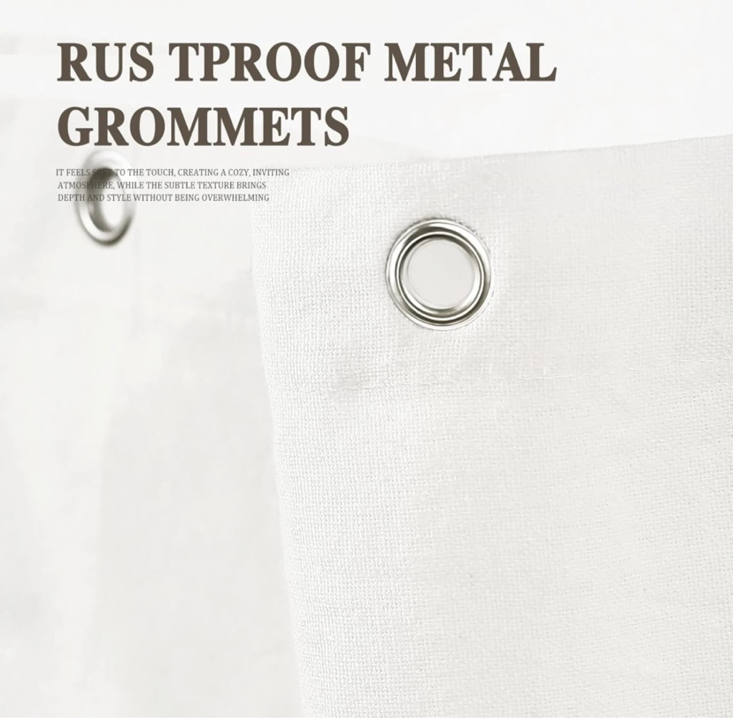 New Farmhouse Shower Curtain with Ruffle Hem Linen White - photo 3