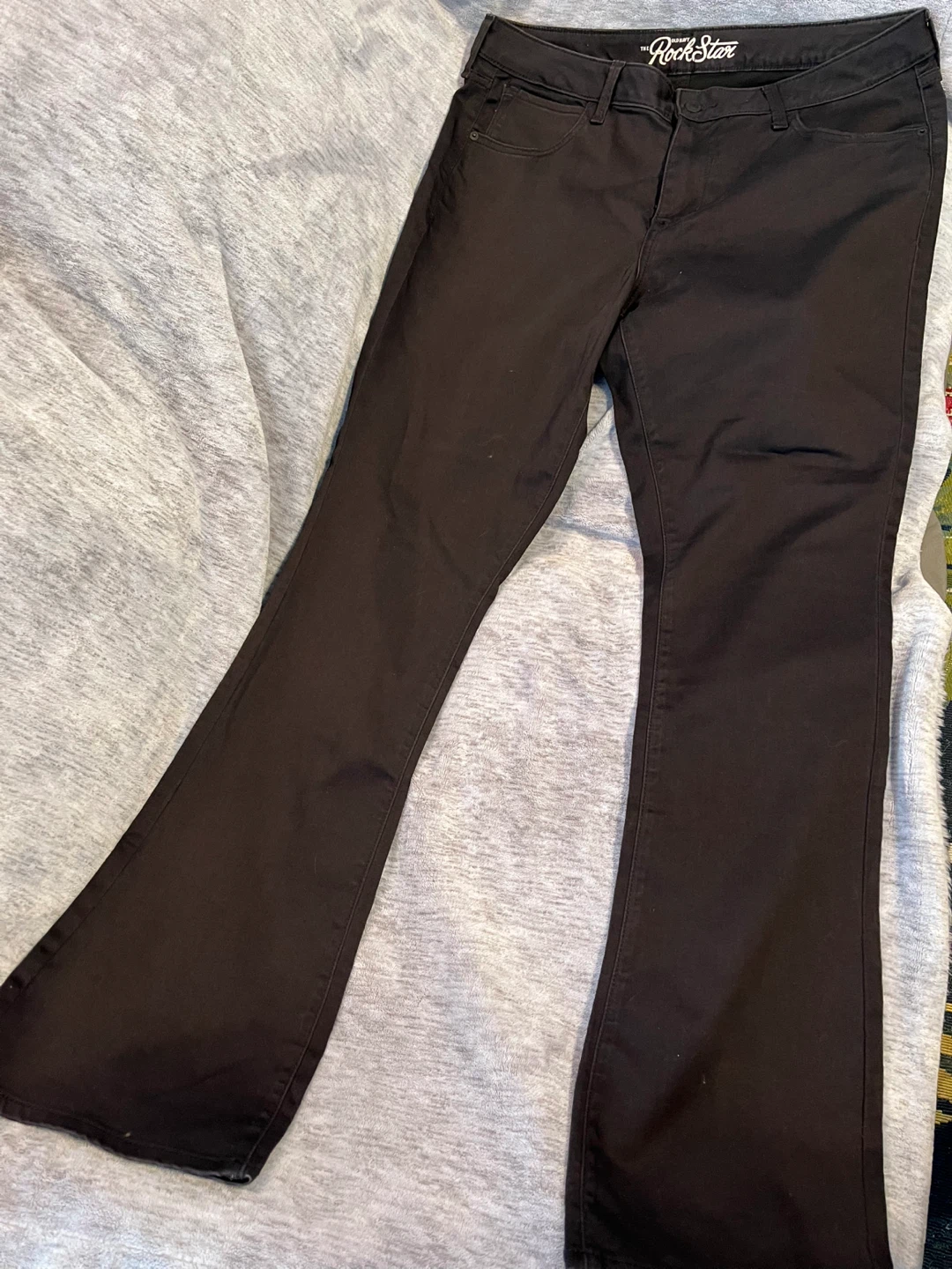 Old Navy "The Rockstar" Black Flare Jeans Size 16 - photo 2