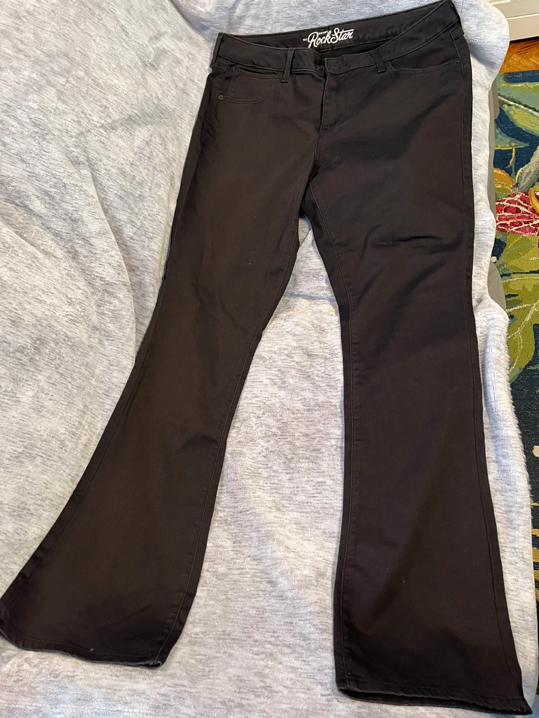 Old Navy "The Rockstar" Black Flare Jeans Size 16