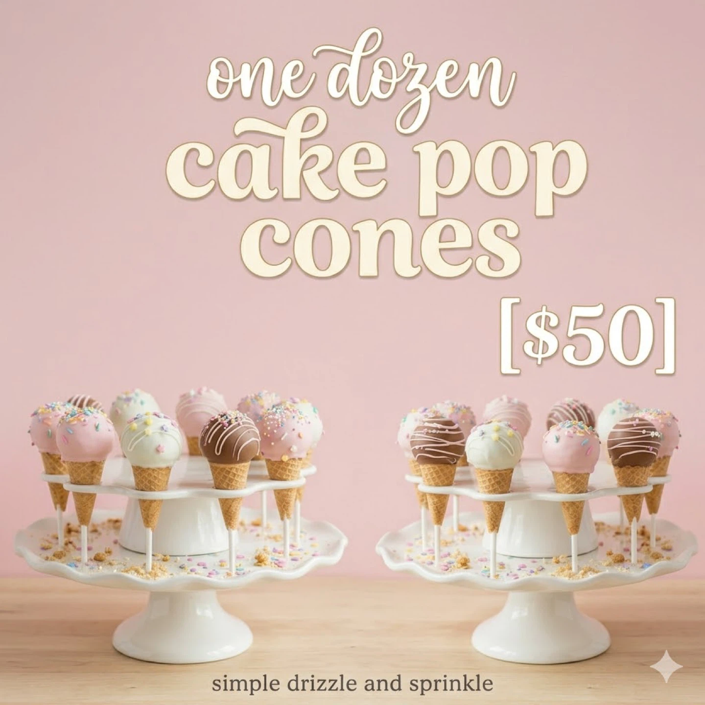 One Dozen Decorated Cake Pop Cones - photo 2