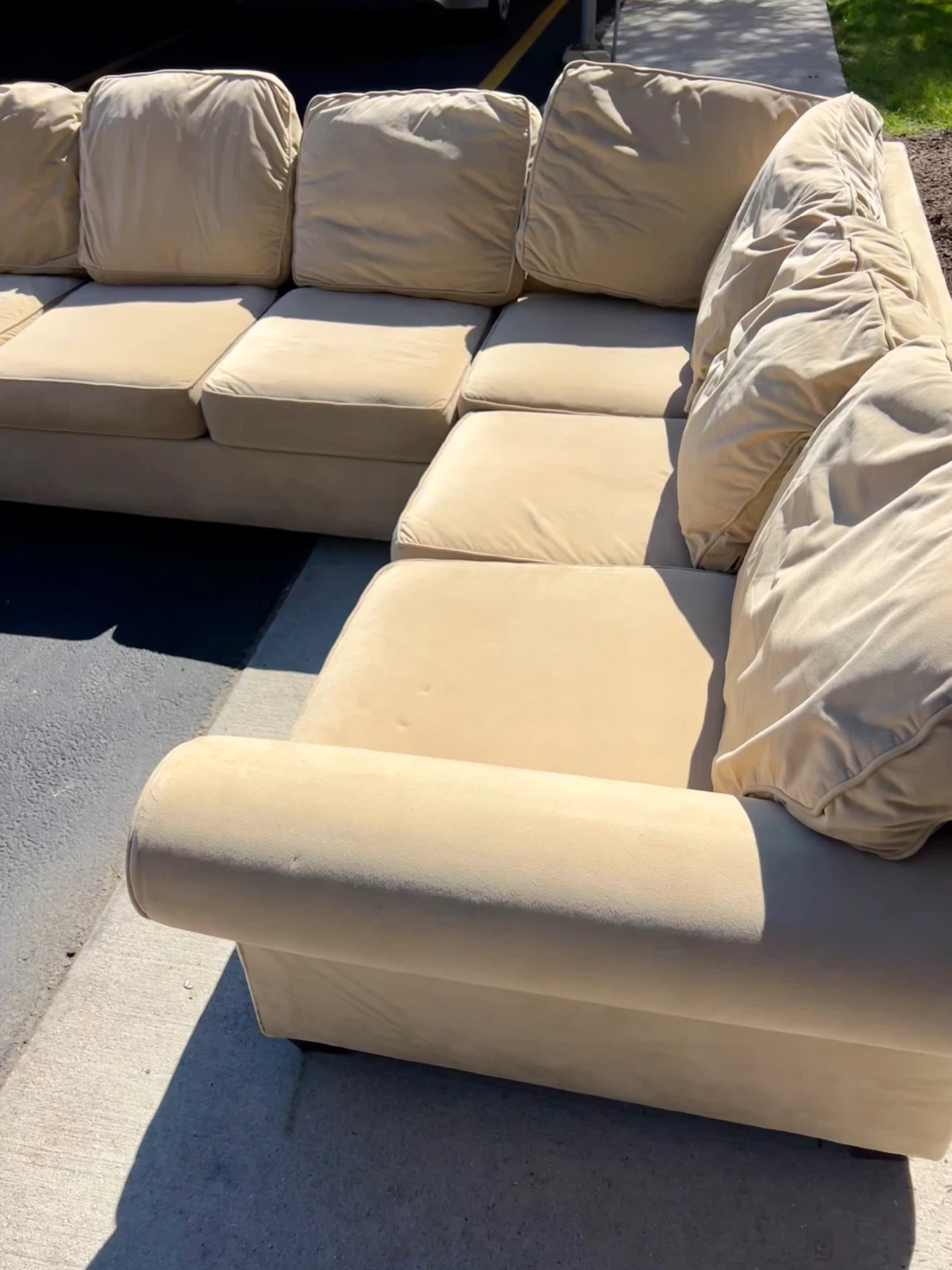 Sectional Couch Beige L Shape Fast Free Delivery - photo 5