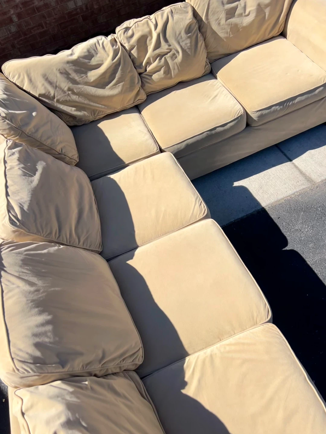 Sectional Couch Beige L Shape Fast Free Delivery - photo 2