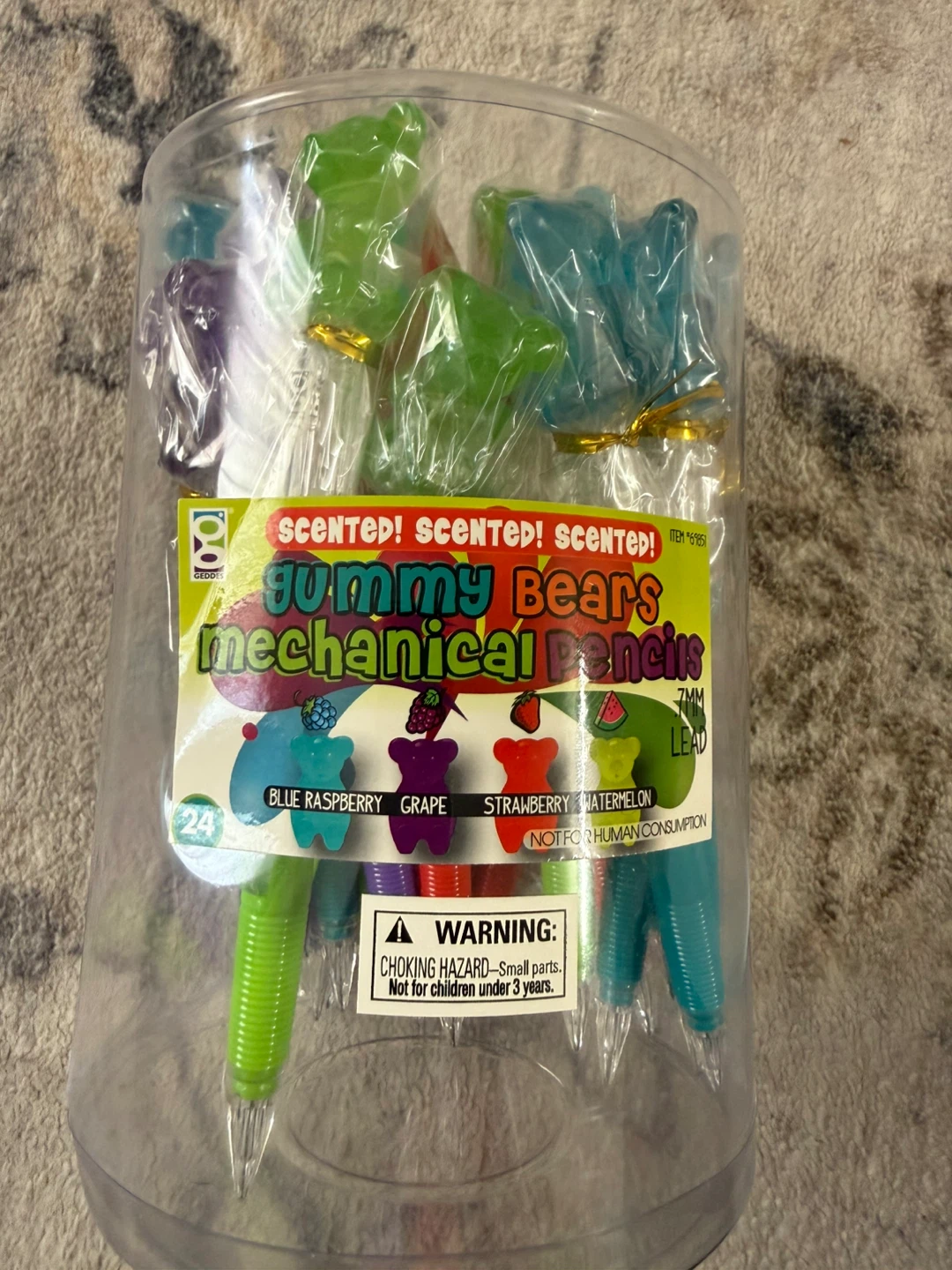 Scented Gummy Bears Mechanical Pencils - 24 Count