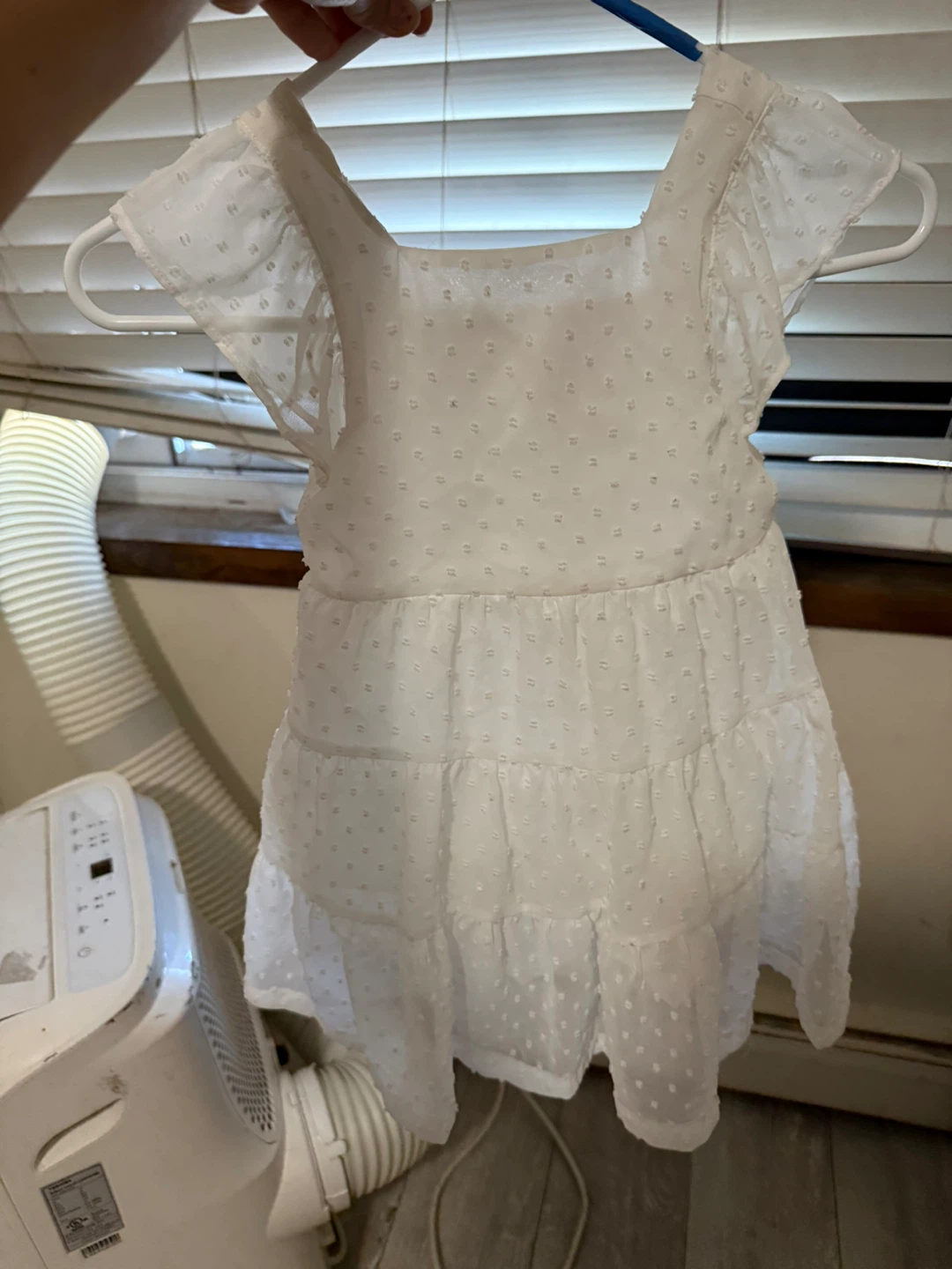 White Broderie Anglaise Tiered Dress