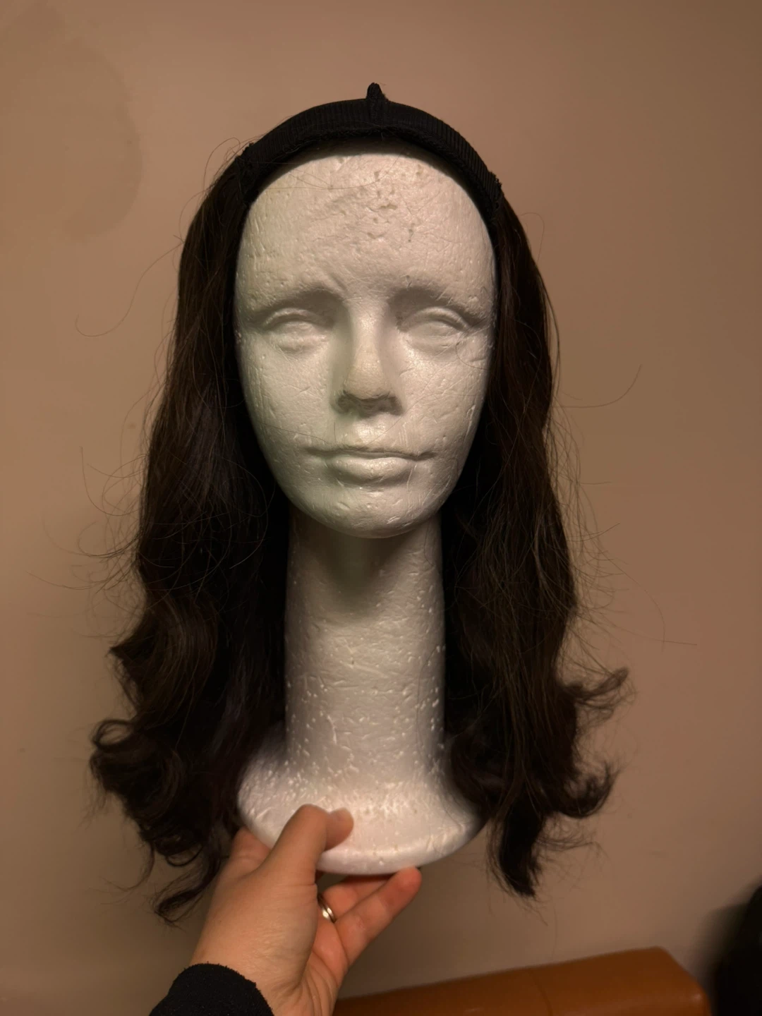 Brown hat fall wig