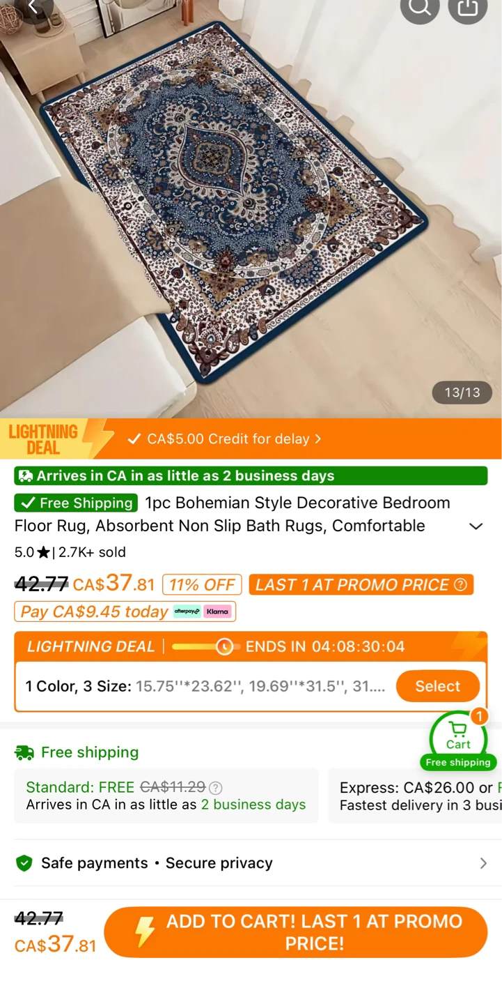 Bohemian Style Decorative Bedroom Floor Rug - photo 3