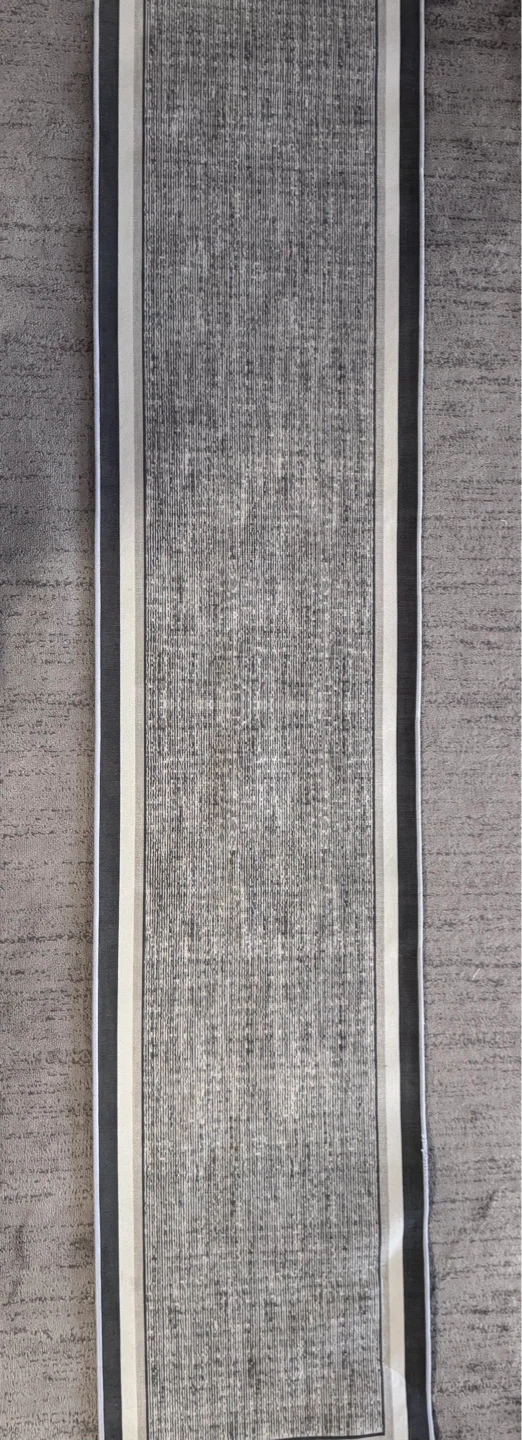 Grey Striped Table Runner