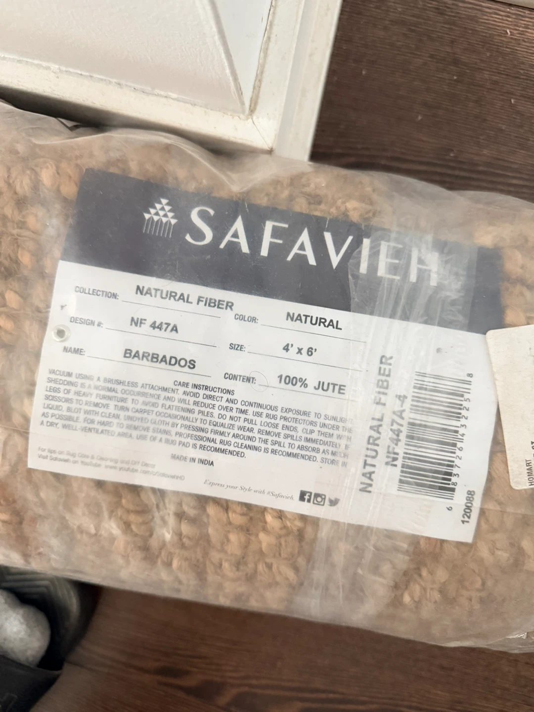 Safavieh Barbados Natural Fiber Area Rug 4' x 6'
