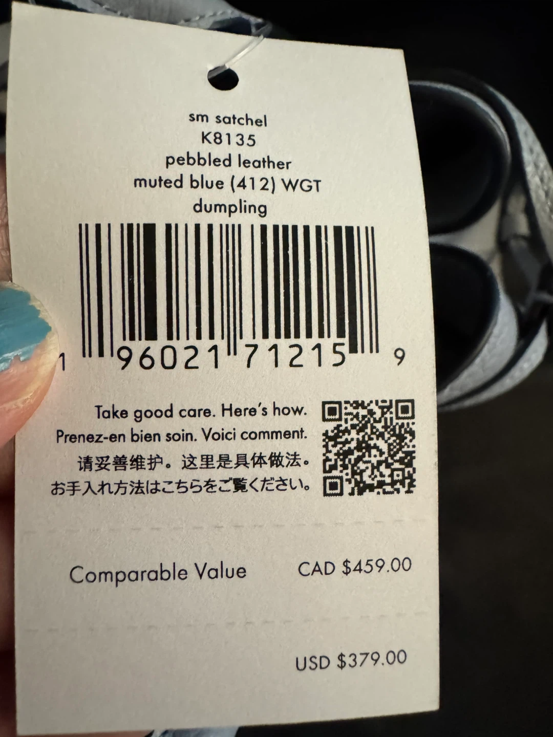 BNWT Kate Spade blue satchel - photo 4