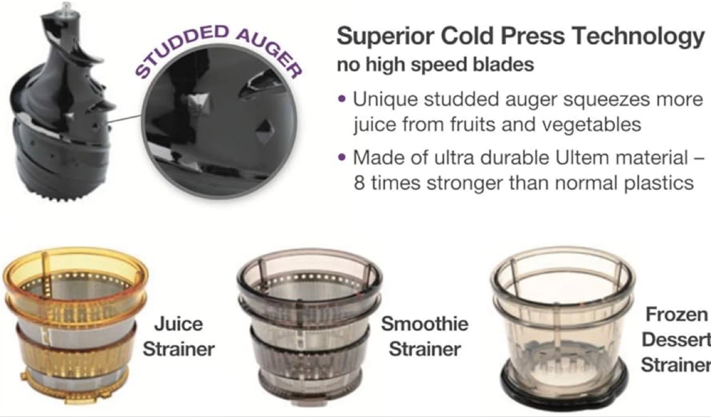 Cold Press Juicer with Studded Auger - photo 3